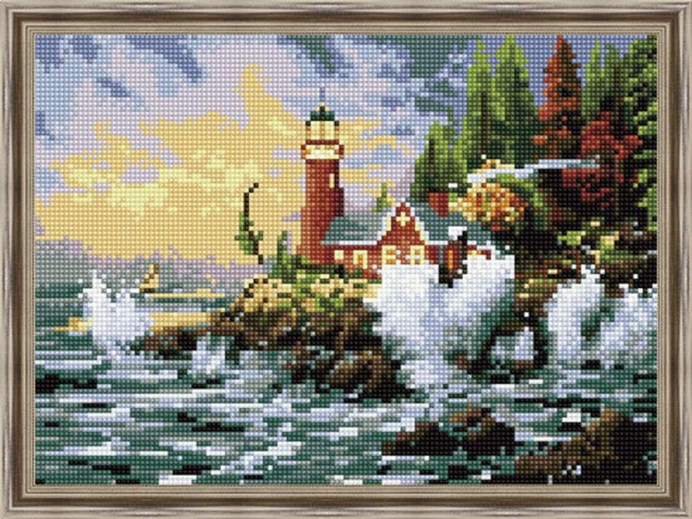 

Алмазная вышивка «Прибрежные волны» Томаса Кинкейда