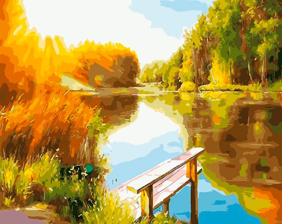 

Картина по номерам «Лесная речка» Александра Ромма