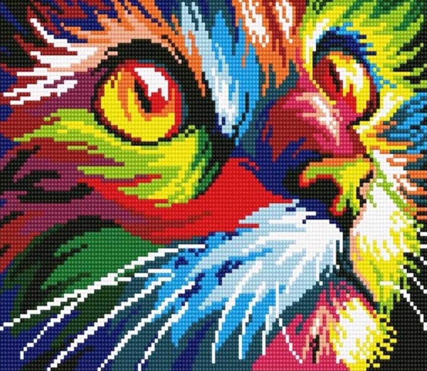 

Алмазная вышивка «Радужный кот» Ваю Ромдони, «Радужный кот»
