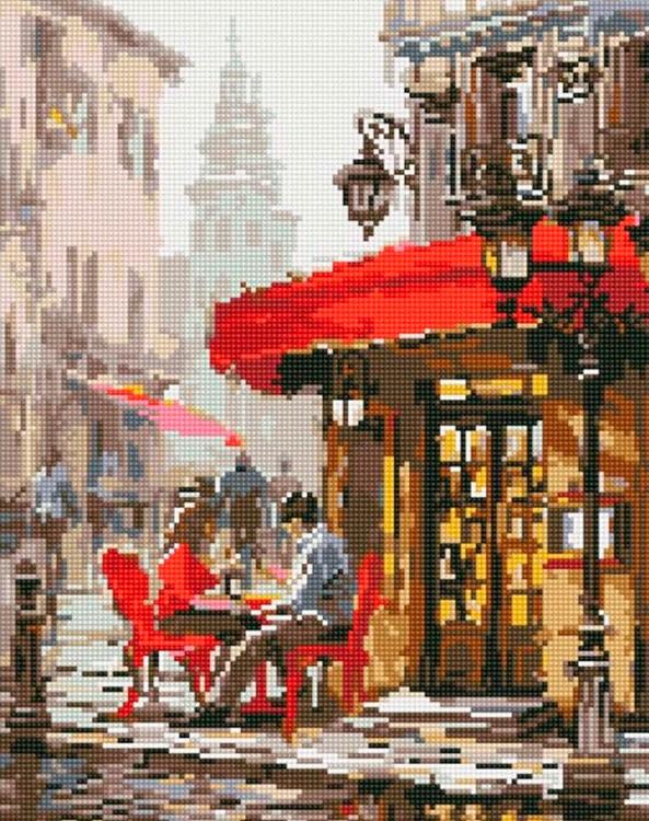 

Алмазная вышивка «Влюбленные в кафе» Ричарда Макнейла