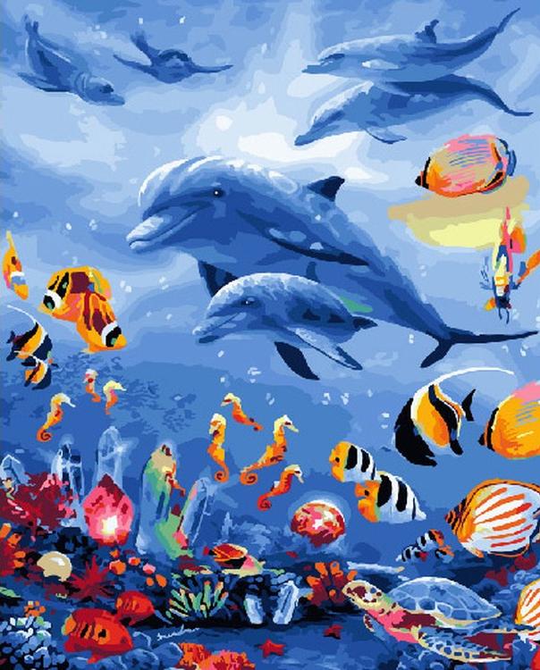 

Картина по номерам «Морское царство»