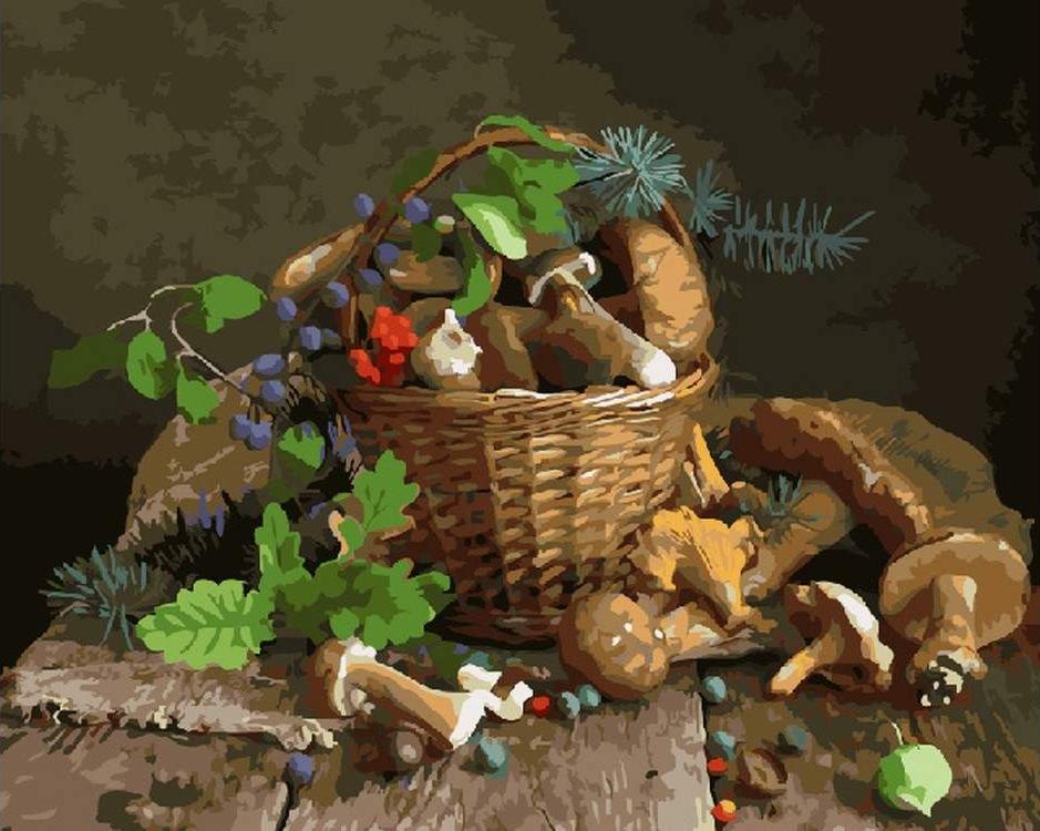

Картина по номерам «Корзина грибов» Марины Филатовой, «Корзина грибов»