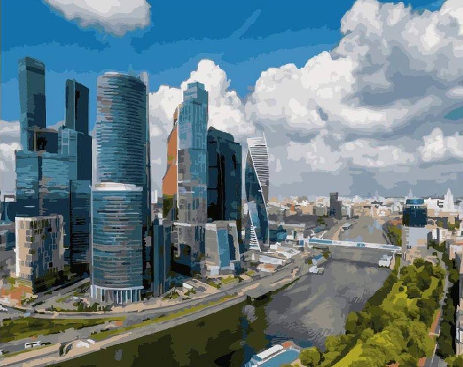 

Картина по номерам «Москва-Сити»
