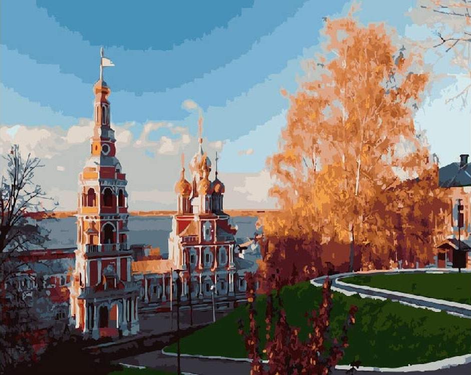 

Картина по номерам «Строгановская церковь. Нижний Новгород»