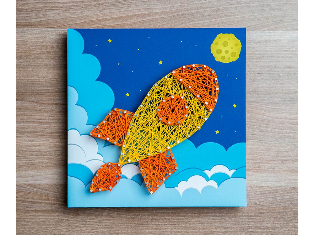 

Набор для творчества STRING ART Ракета