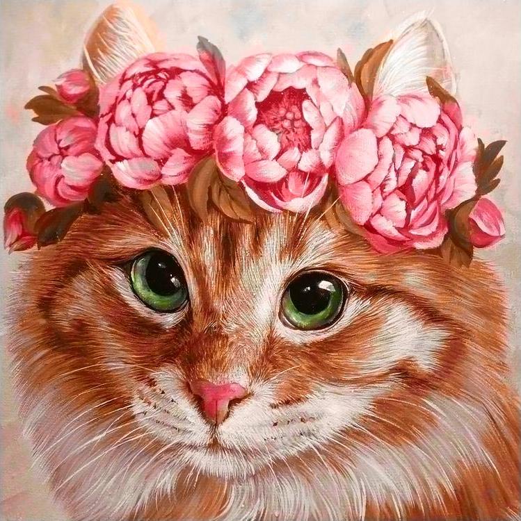 

Алмазная вышивка «Весенняя кошка» Евгении Филипповой, «Весенняя кошка»