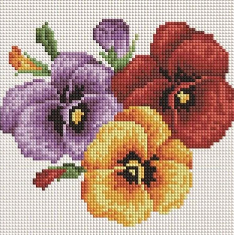 

Алмазная вышивка «Анютины глазки»