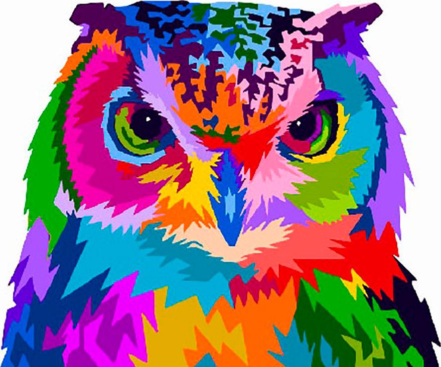 

Картина по номерам «Радужная сова», «Радужная сова»