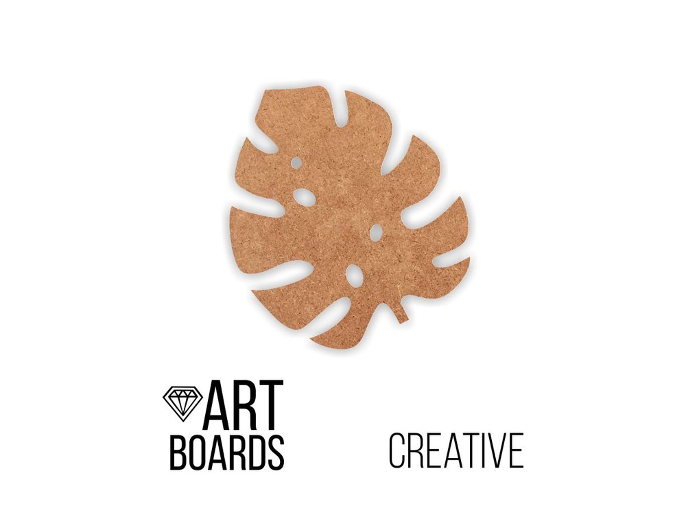 

Заготовка ART Board Creative Monstera M, 30х25 см, Craftsmen.store