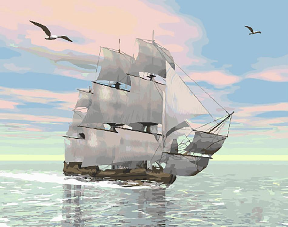 

Картина по номерам «Паруса на рассвете» Елены Дюверней, «Паруса на рассвете»