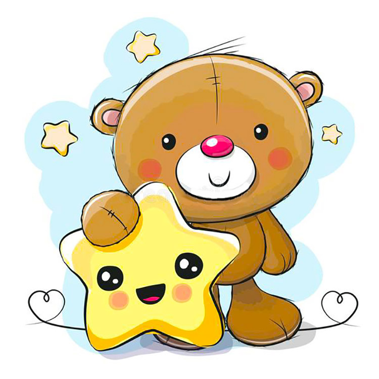 Cute anime teddy bear