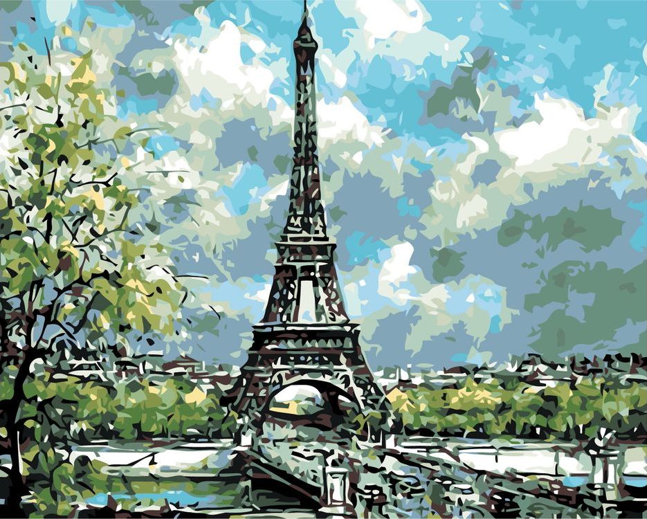 Артикул картин по номерам. Картина по номерам Париж Эйфелева башня. Моне Эйфелева башня. Картина Эйфель башня.
