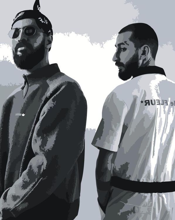 Как выглядит мияги в 2025 Картина по номерам "Miyagi & Andy Panda" Z-NA189 Живопись по Номерам 40x50 - куп