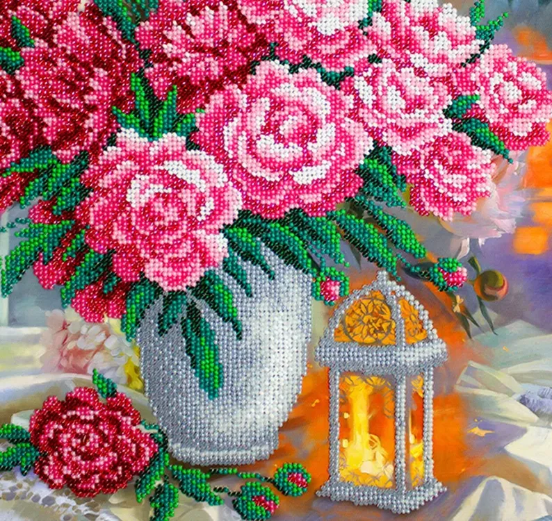 Набор для вышивания «Фонарик и пионы» — картинка 2