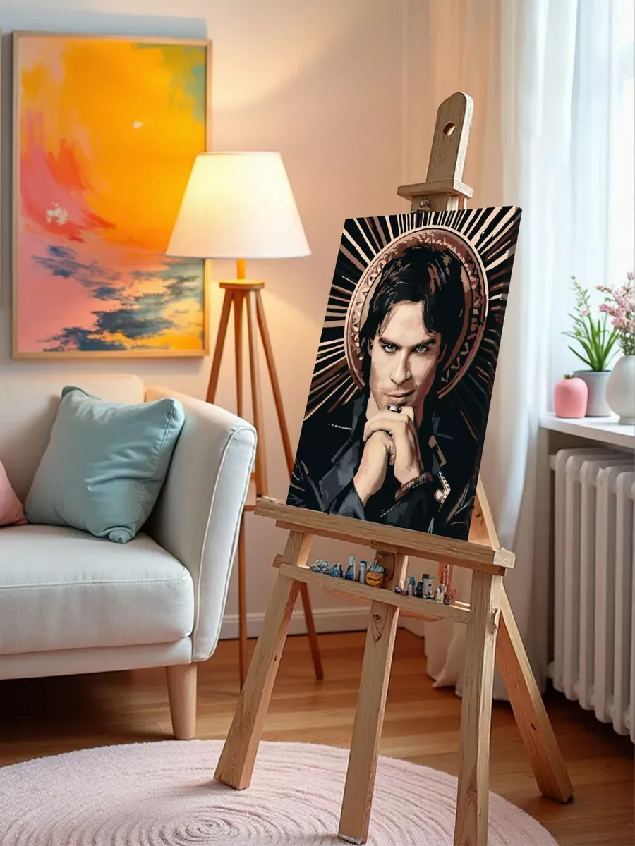 Картина по номерам «Дневники вампира: Деймон Сальваторе - Йен Сомерхолдер 2» — картинка 9