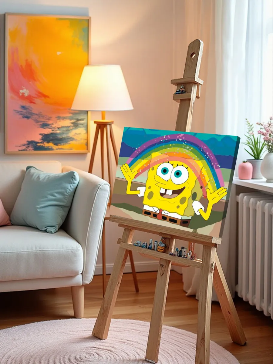 Картина по номерам «Мем: Спанч Боб - Воображение» — картинка 9