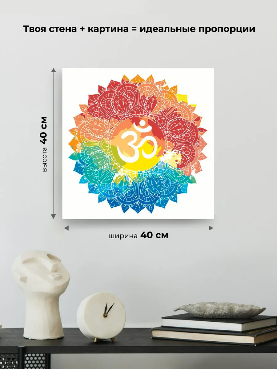 Картина по номерам «Мандала Ом» — картинка 3