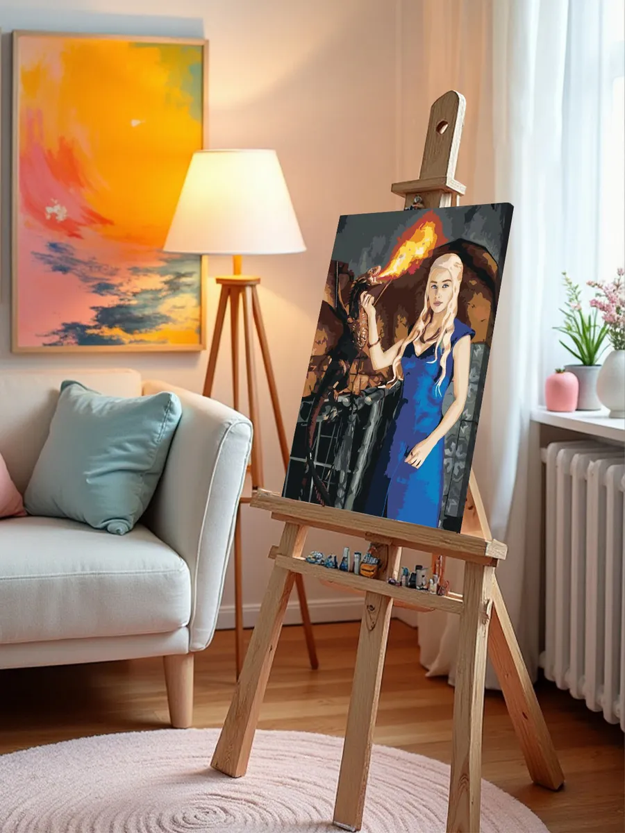 Картина по номерам «Игра престолов: Дейнерис Таргариен - Мать драконов 3» — картинка 9