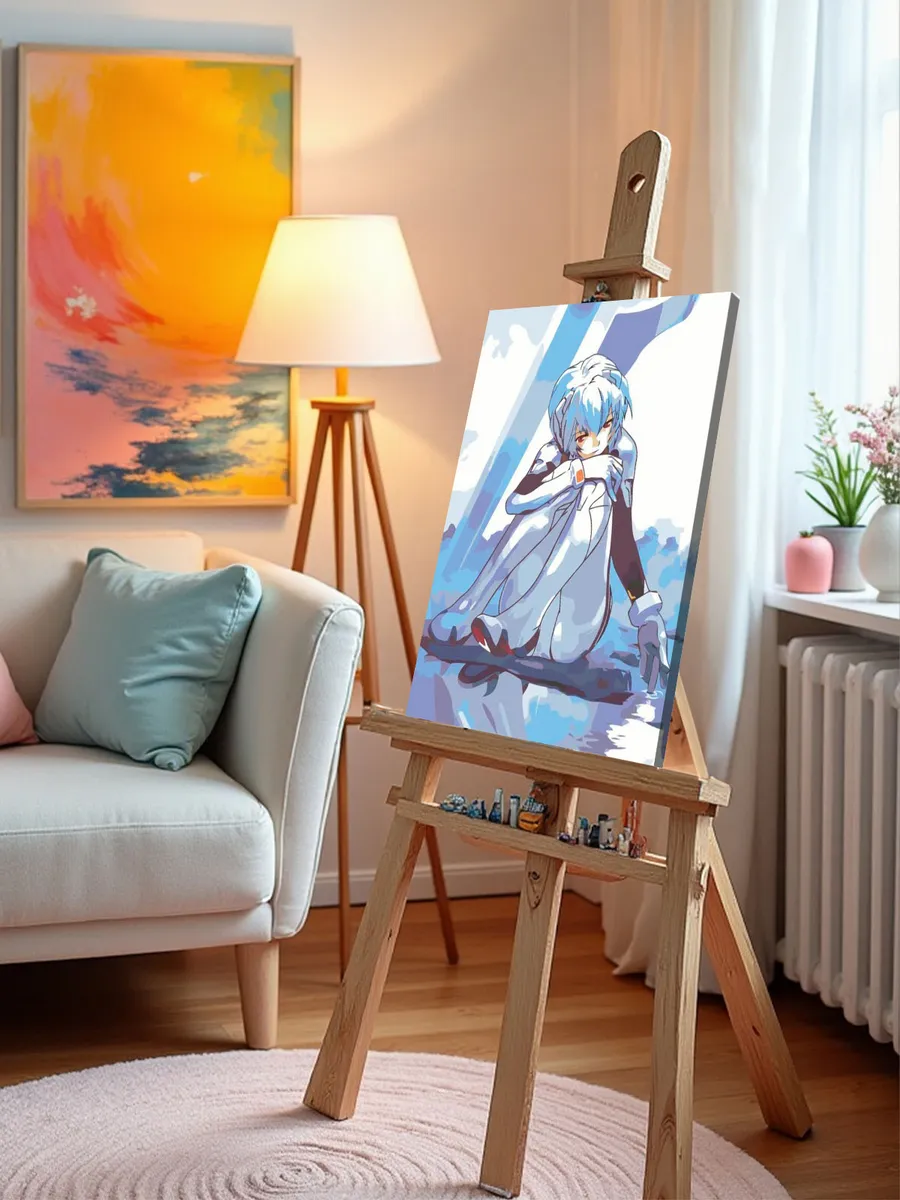 Картина по номерам «Evangelion Евангелион: Рей Аянами 4» — картинка 9