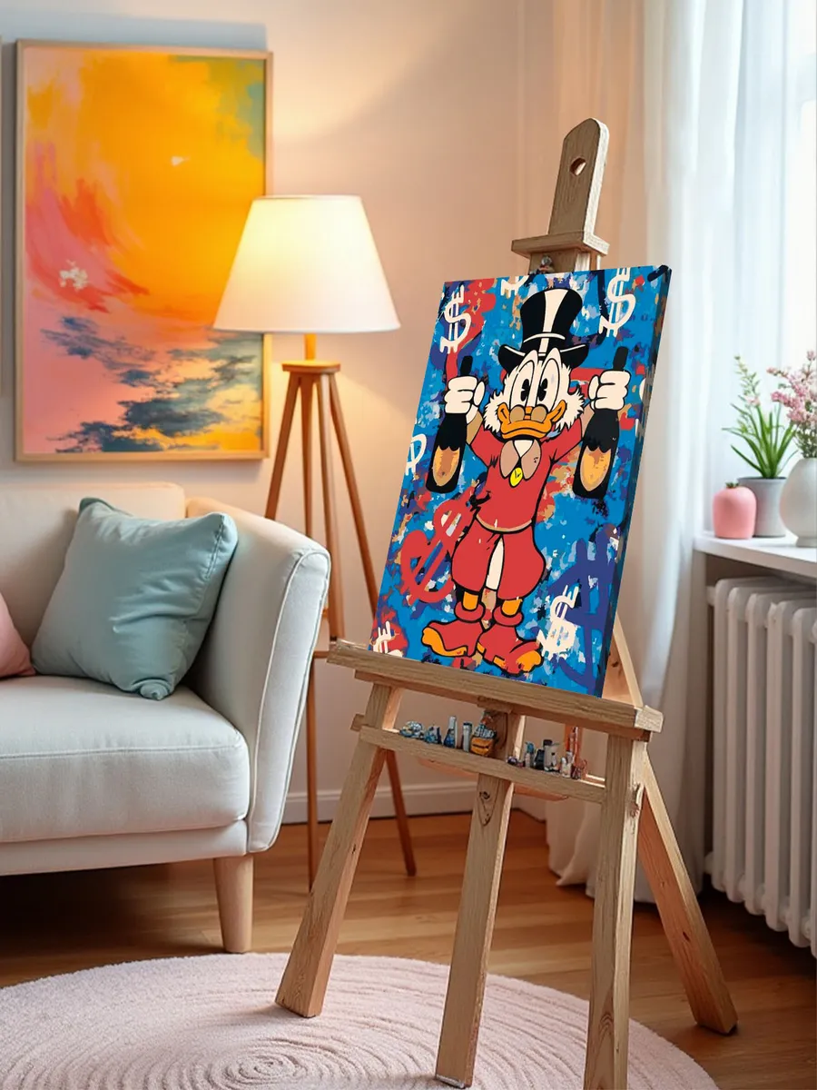 Картина по номерам «Скрудж МакДак с долларами» — картинка 9