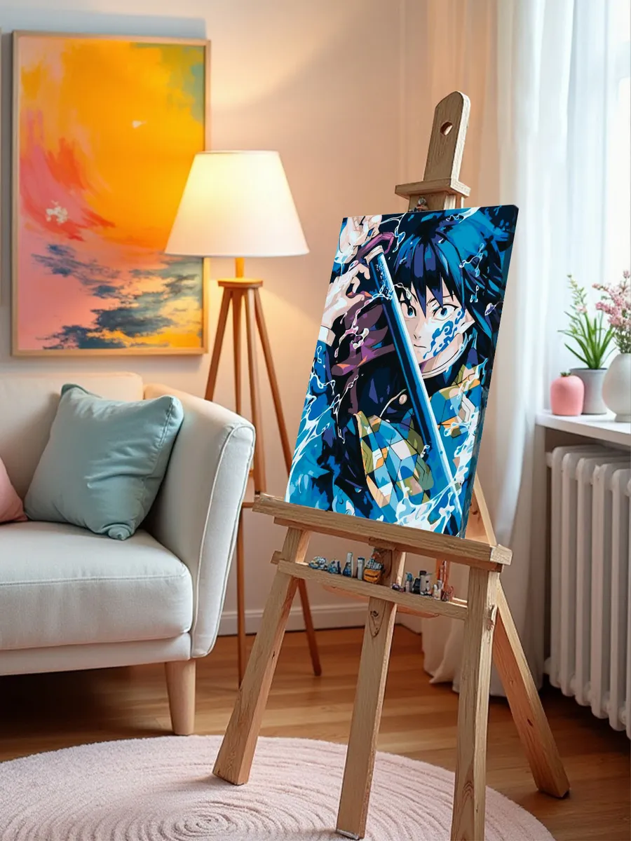 Картина по номерам «Клинок рассекающий демонов: Гию Томиока 2» — картинка 9