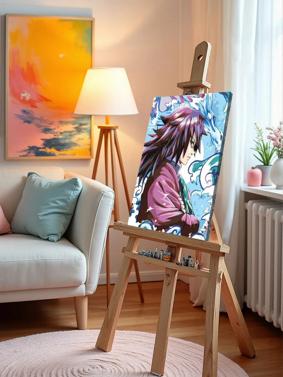 Картина по номерам «Клинок рассекающий демонов: Гию Томиока Арт» — картинка 9