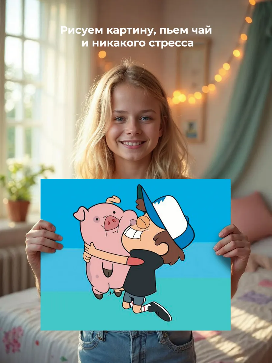 Картина по номерам «Gravity Falls Гравити Фолз: Диппер и Пухля» — картинка 7