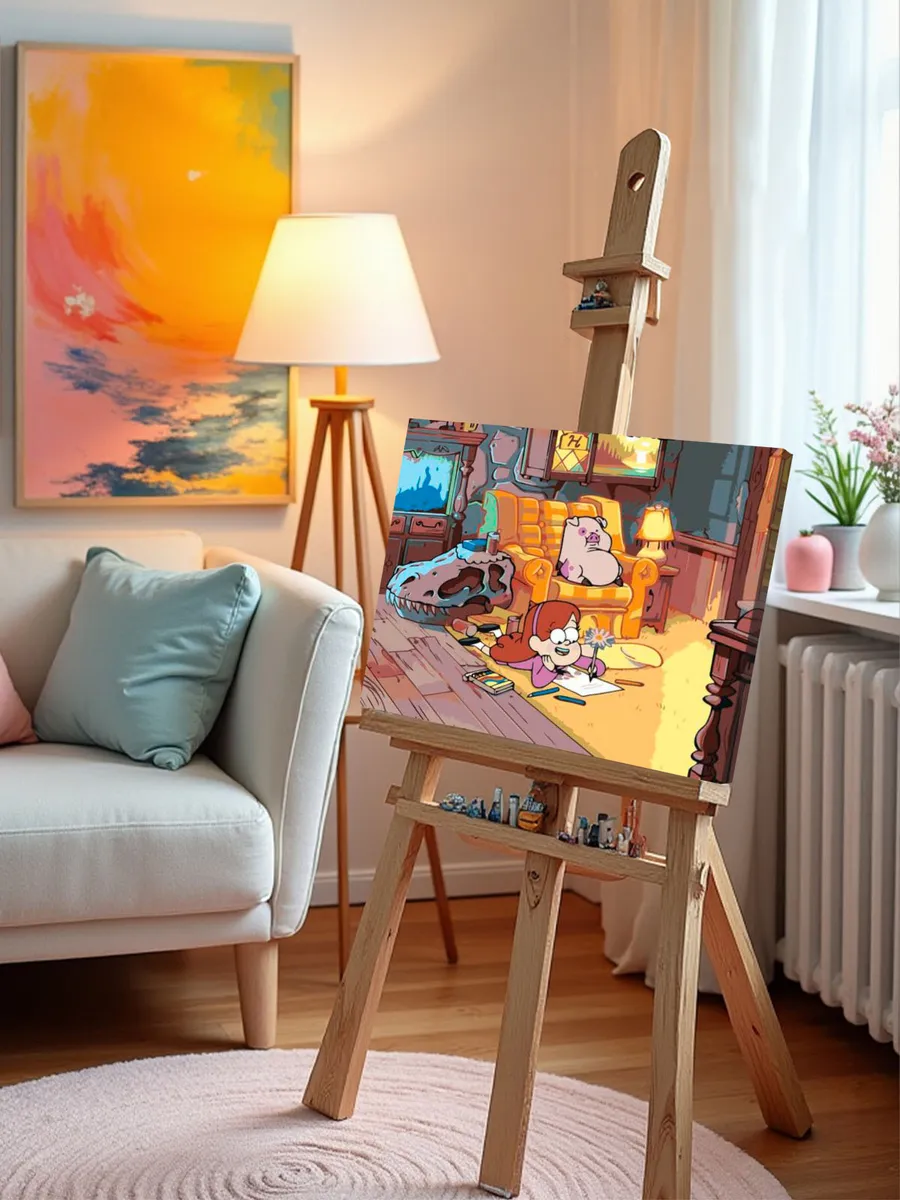 Картина по номерам «Gravity Falls Гравити Фолз: Мейбл и Пухля 3» — картинка 9