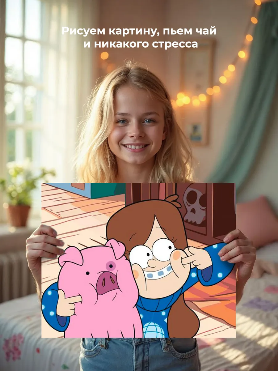 Картина по номерам «Gravity Falls Гравити Фолз: Мейбл и Пухля 4» — картинка 6