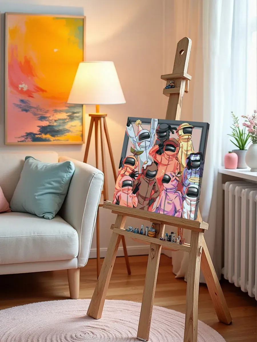 Картина по номерам «Among Us Амонг Ас: Арт с персонажами» — картинка 9