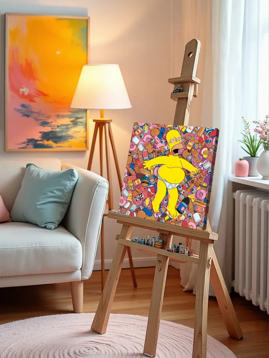 Картина по номерам «Simpsons Симпсоны: Гомер объелся» — картинка 9