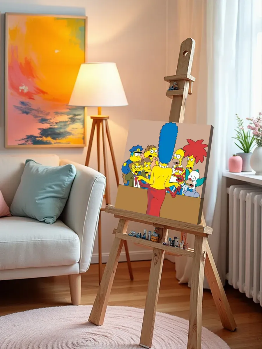 Картина по номерам «Simpsons Симпсоны: Мардж в платье» — картинка 9