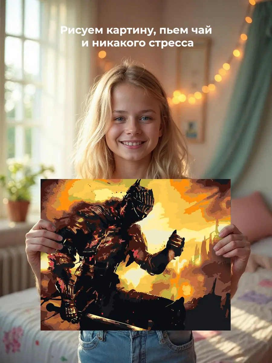 Картина по номерам «Dark Souls Дарк Соулс: Душа пепла 4» — картинка 6