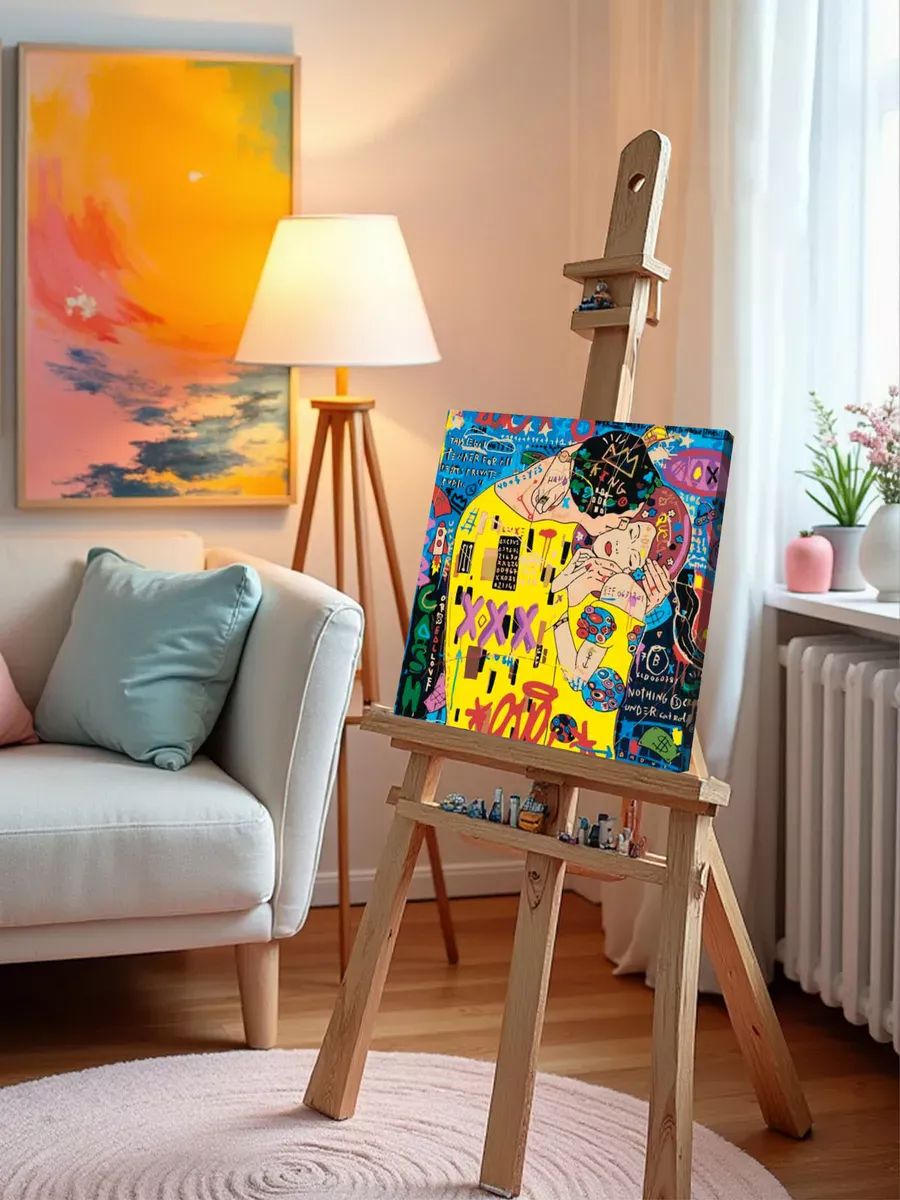Картина по номерам «Pop Art Поп-арт: Поцелуй» — картинка 9