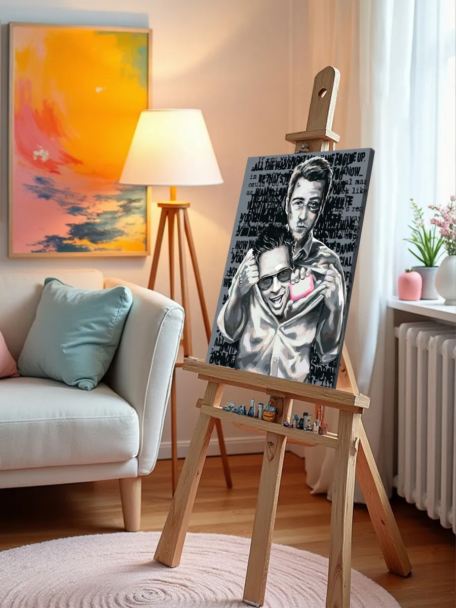 Картина по номерам «Бойцовский клуб: Рассказчик и Тайлер арт 3» — картинка 9