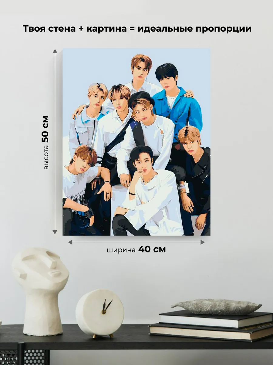 Картина по номерам «Stray Kids Стрей Кидс: Группа» — картинка 3