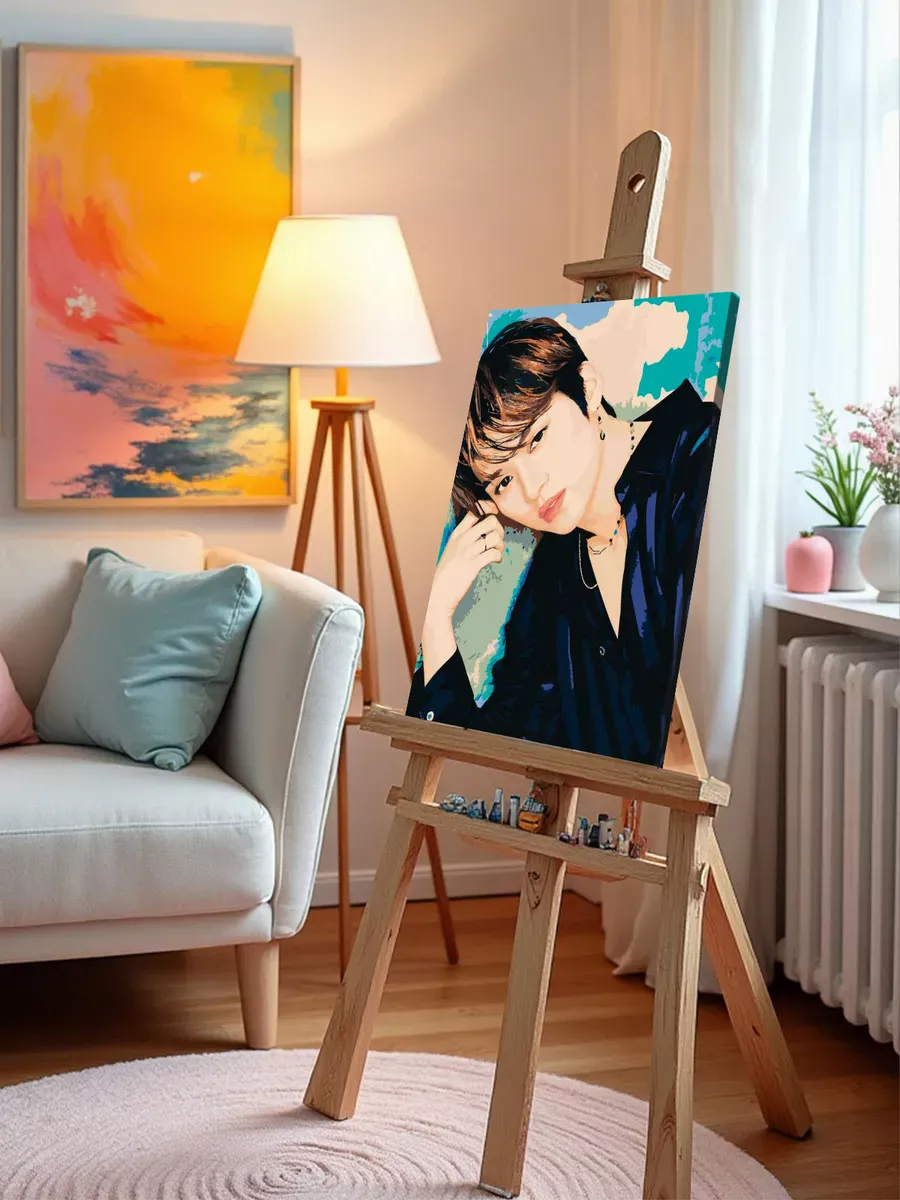 Картина по номерам «Stray Kids Стрей Кидс: Ли Ноу Минхо 3» — картинка 9