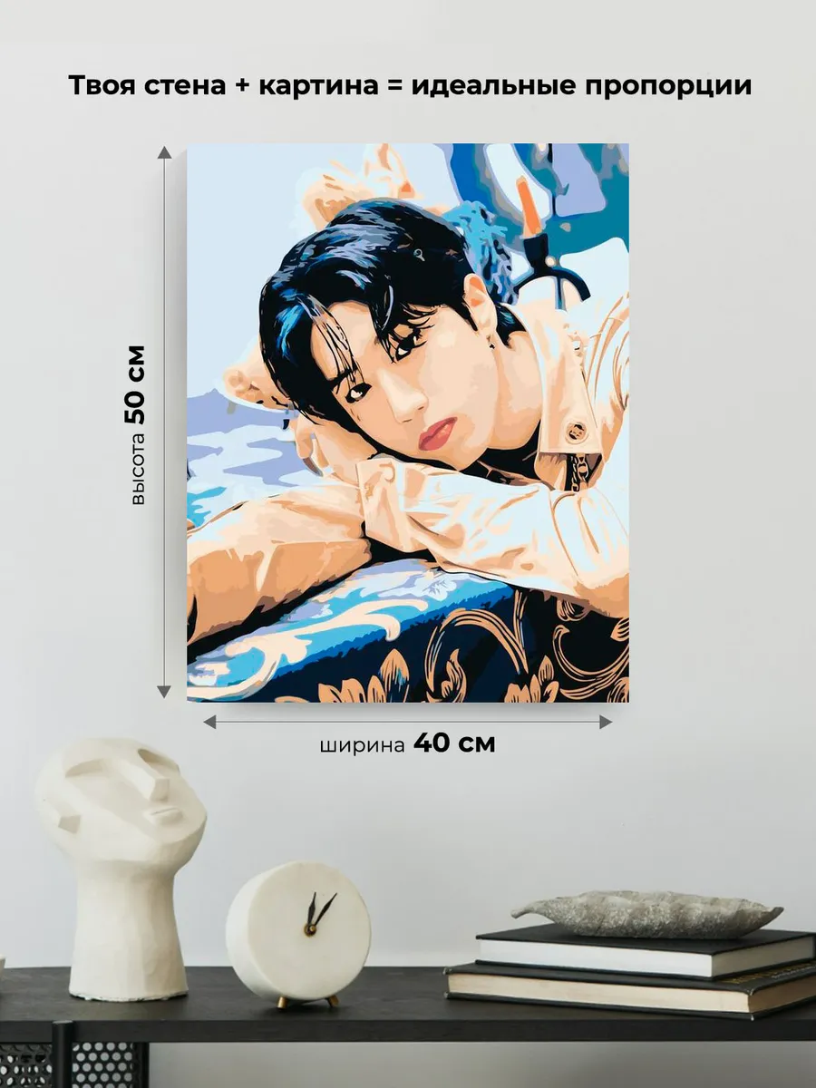 Картина по номерам «Stray Kids Стрей Кидс: Хан Джисон 2» — картинка 3