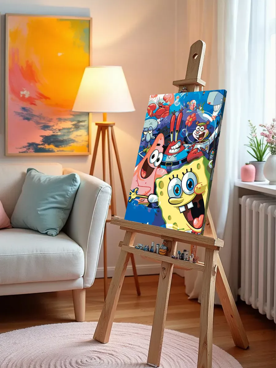 Картина по номерам «Губка Спанч Боб и друзья» — картинка 10
