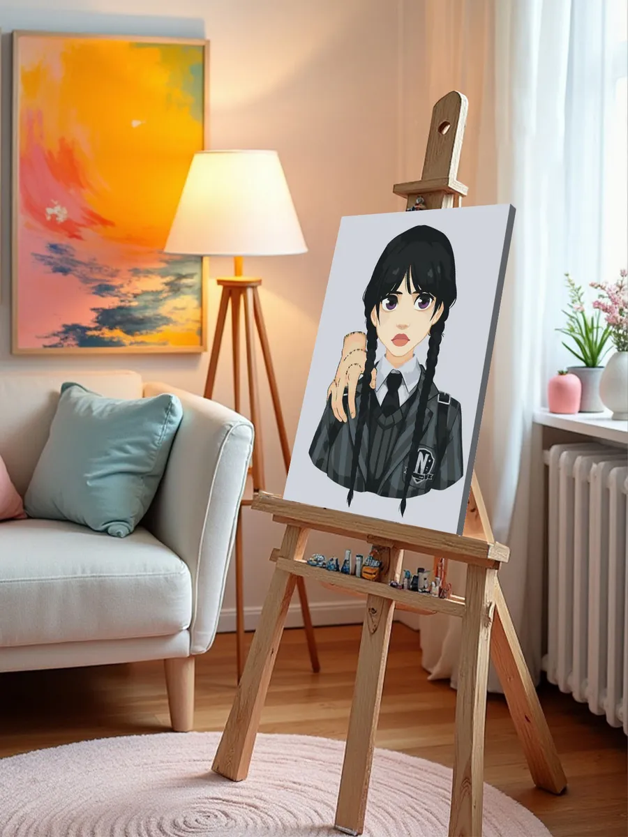 Картина по номерам «Wednesday Уэнсдей Аддамс: Арт с рукой» — картинка 9