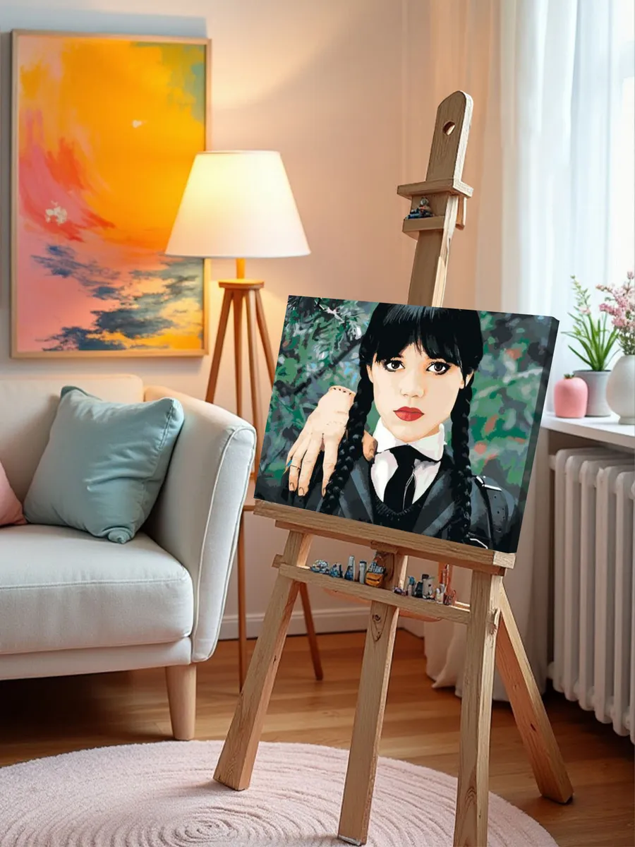 Картина по номерам «Wednesday Уэнсдей Аддамс: С рукой» — картинка 9