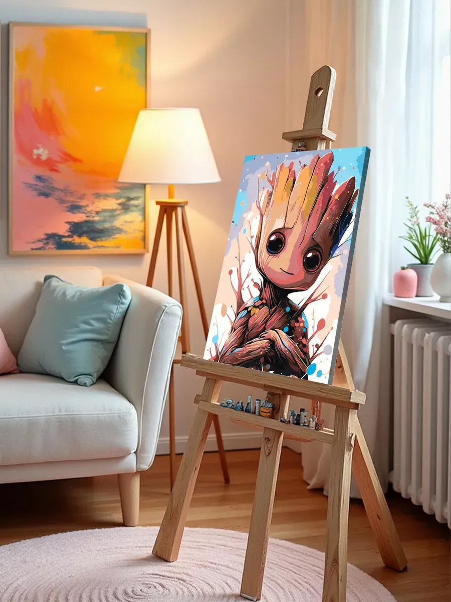 Картина по номерам «Марвел Marvel: Малыш Грут» — картинка 9