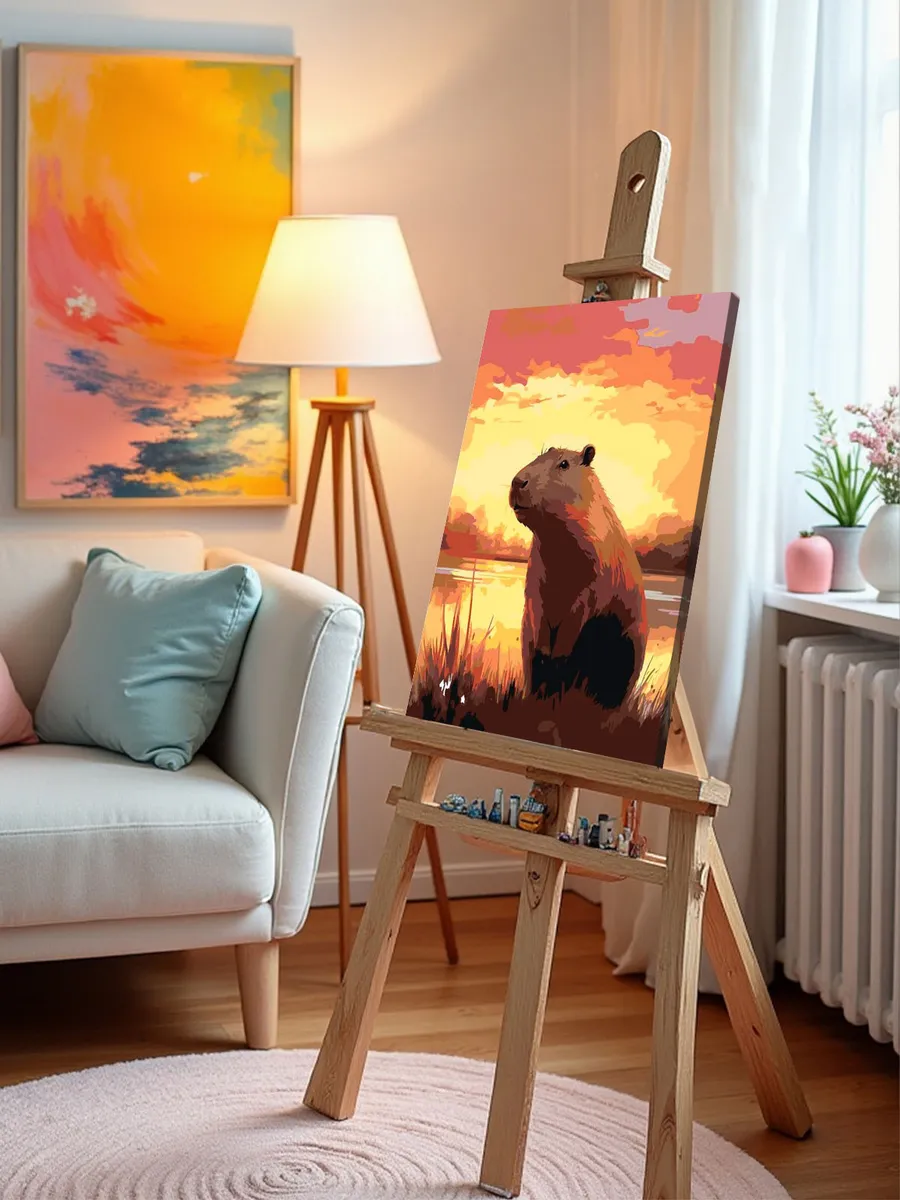 Картина по номерам «Милая капибара» — картинка 9