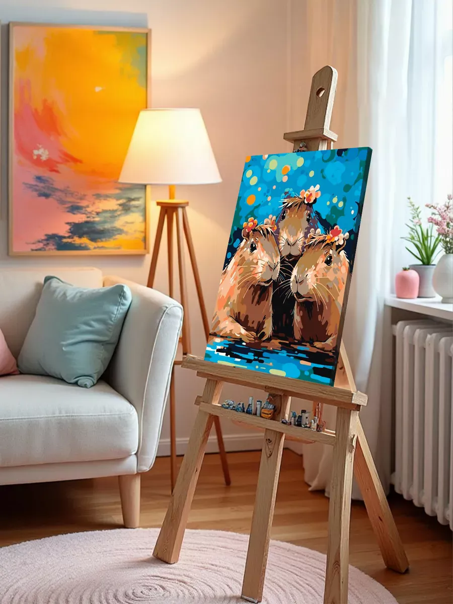 Картина по номерам «Смешные капибары» — картинка 9