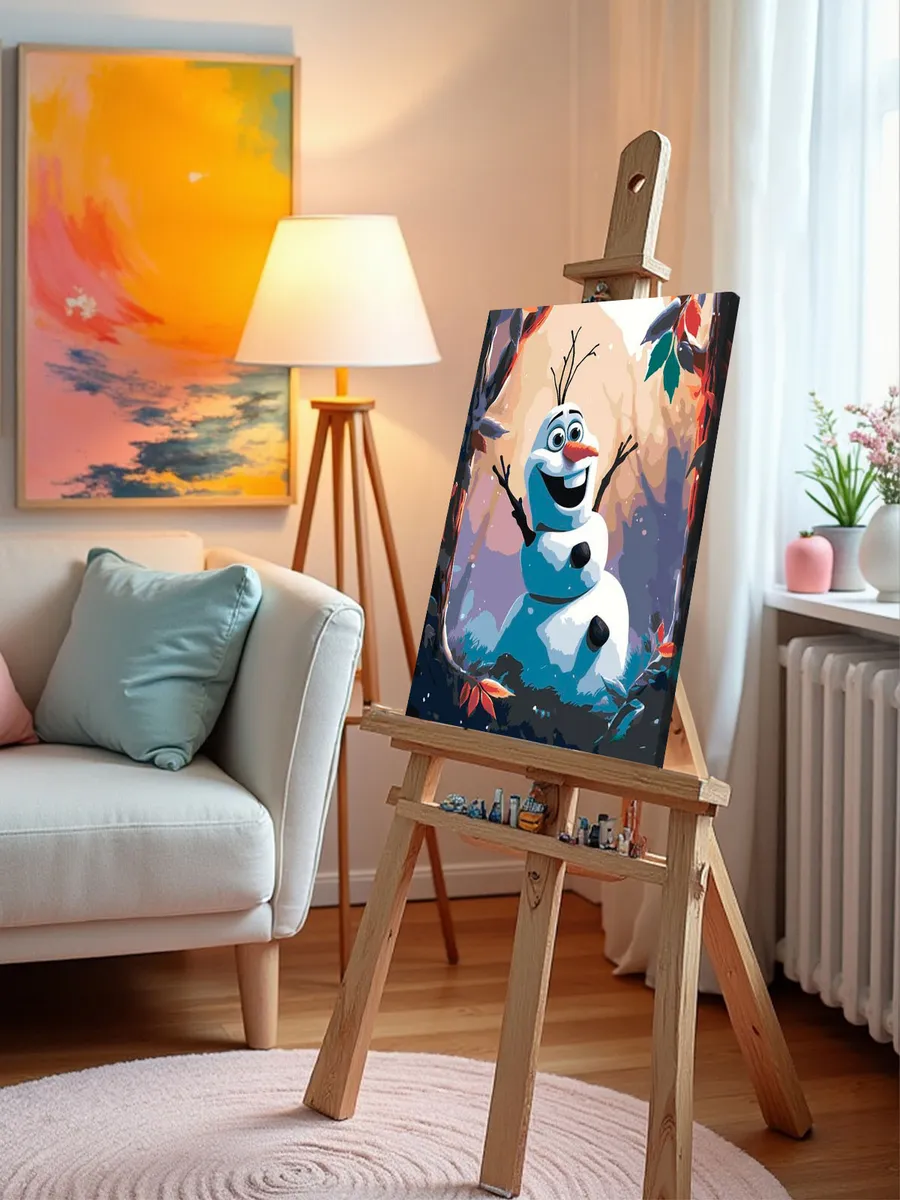 Картина по номерам «Герои Дисней: Снеговик Олаф» — картинка 9