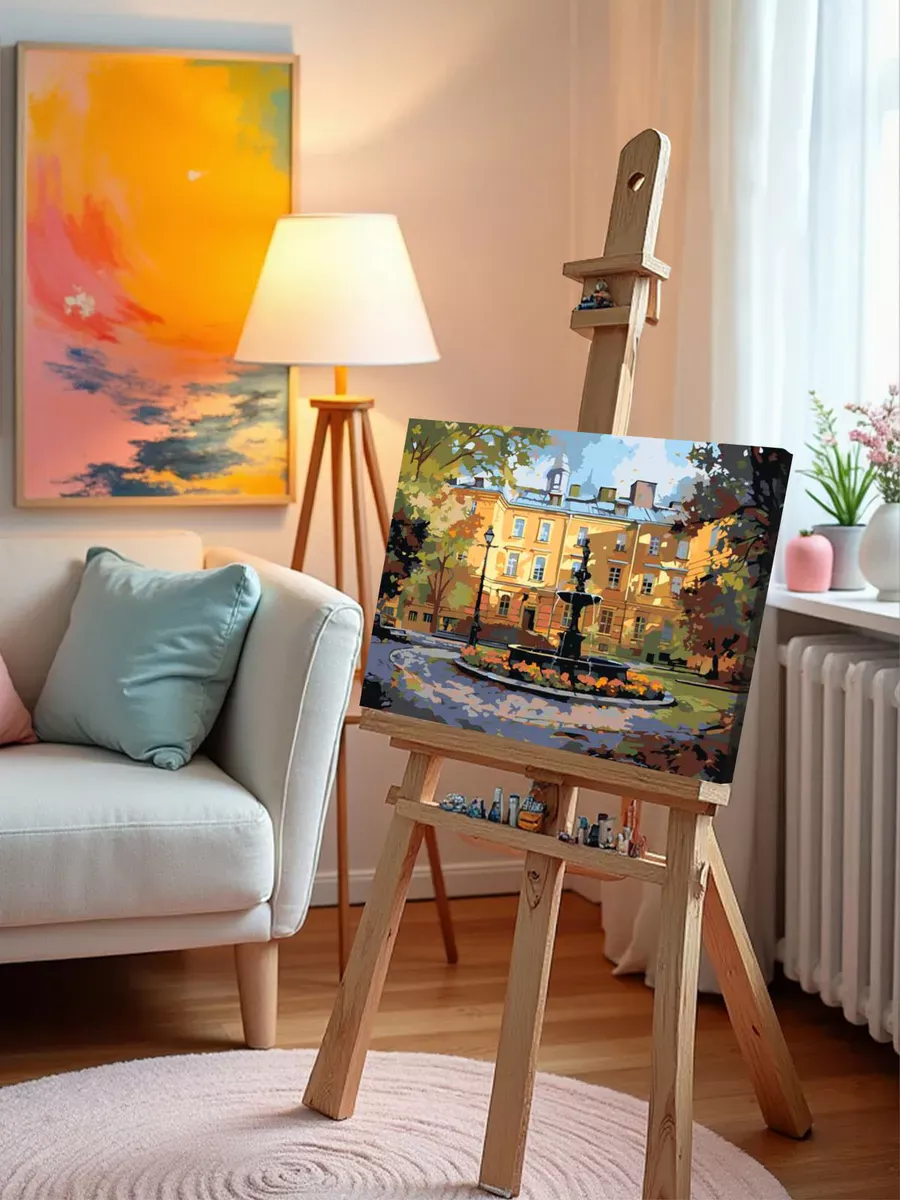 Картина по номерам «Питер: Уютный дворик» — картинка 9