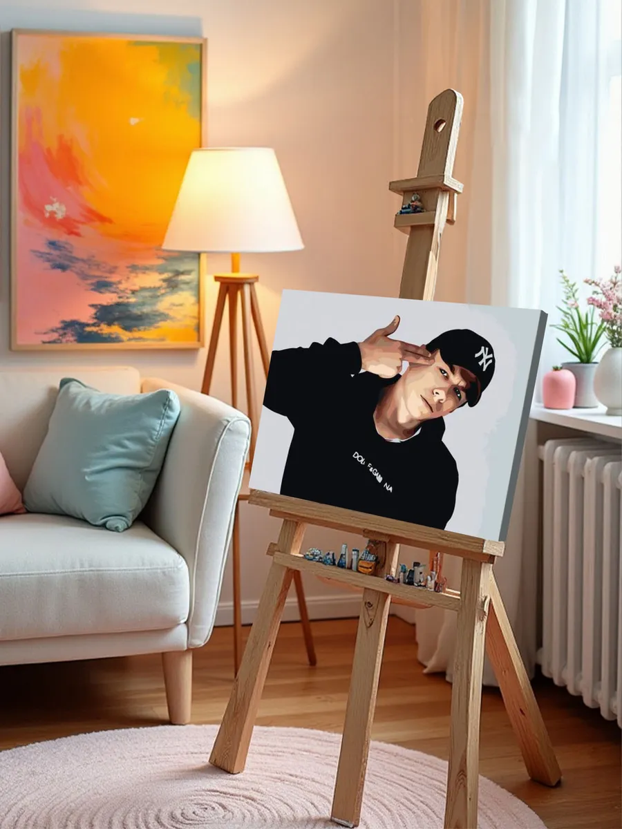 Картина по номерам «Рэпер Макан MACAN 1» — картинка 9