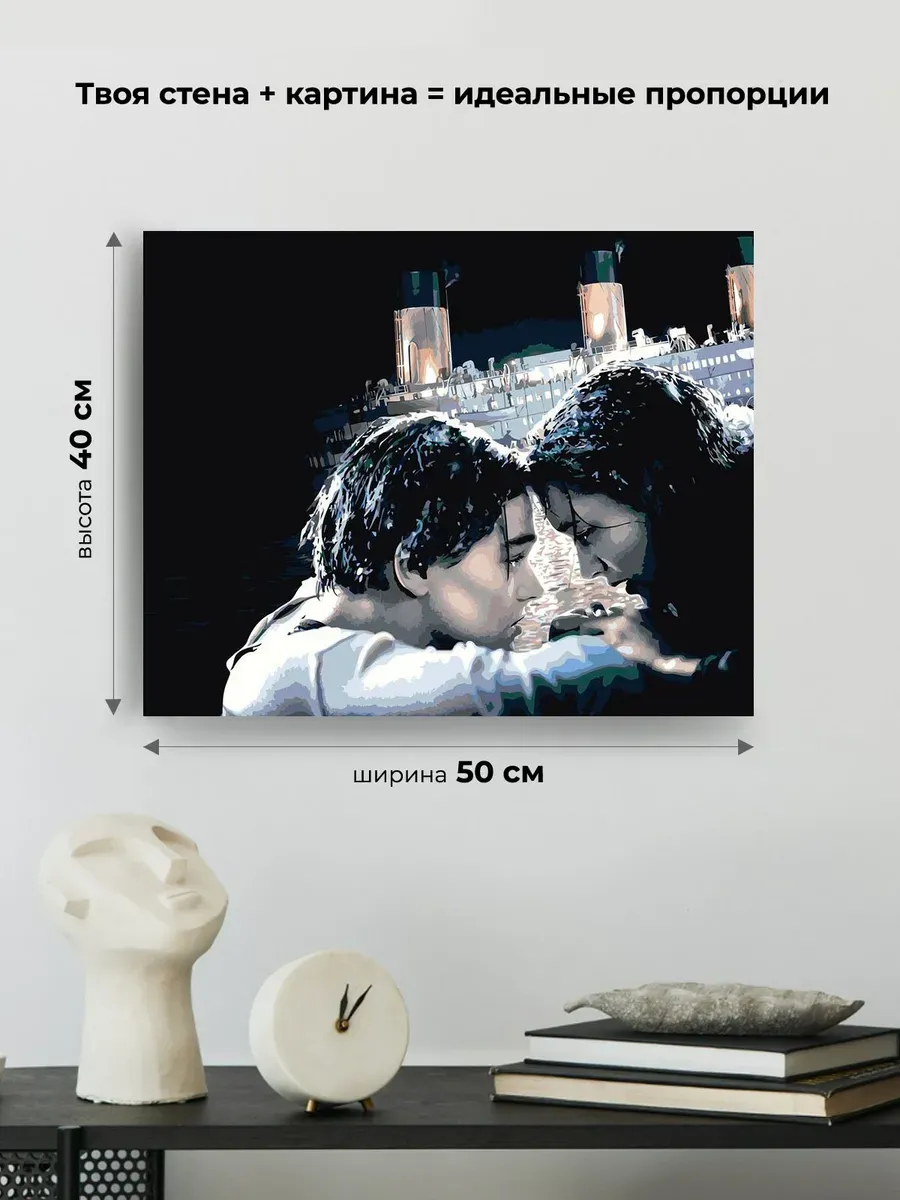 Картина по номерам «Титаник: Джек и Роза в воде» — картинка 3