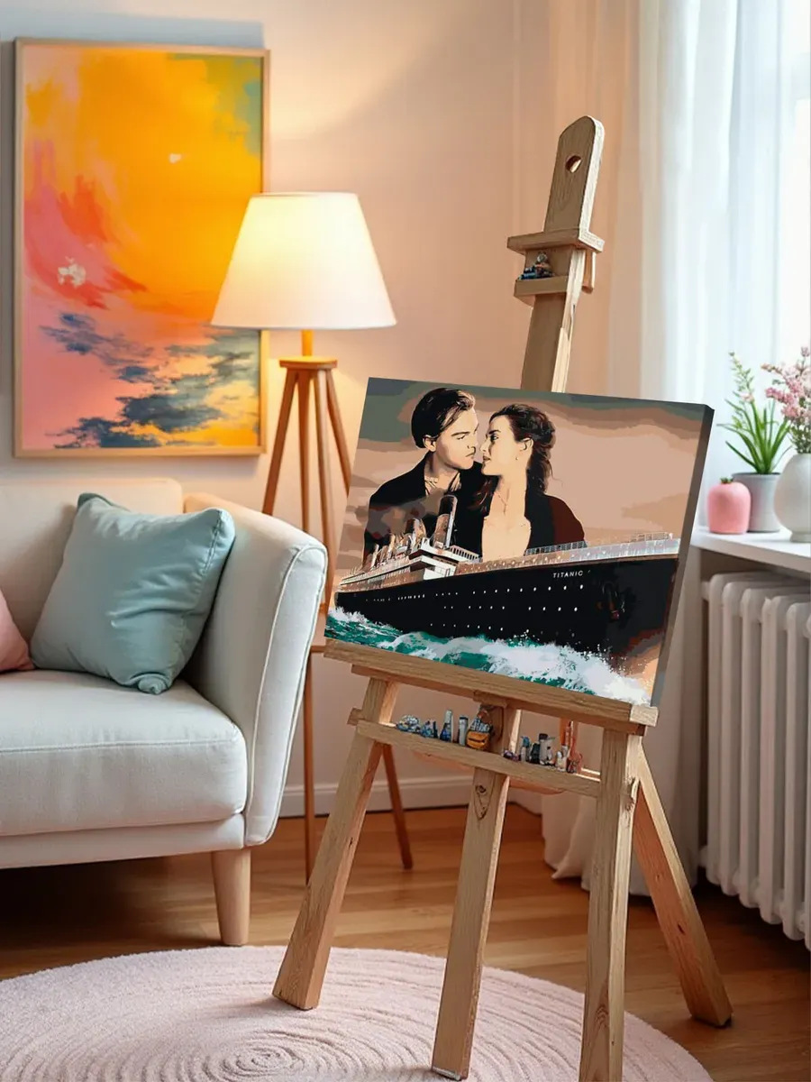 Картина по номерам «Титаник: Джек и Роза с кораблем» — картинка 9