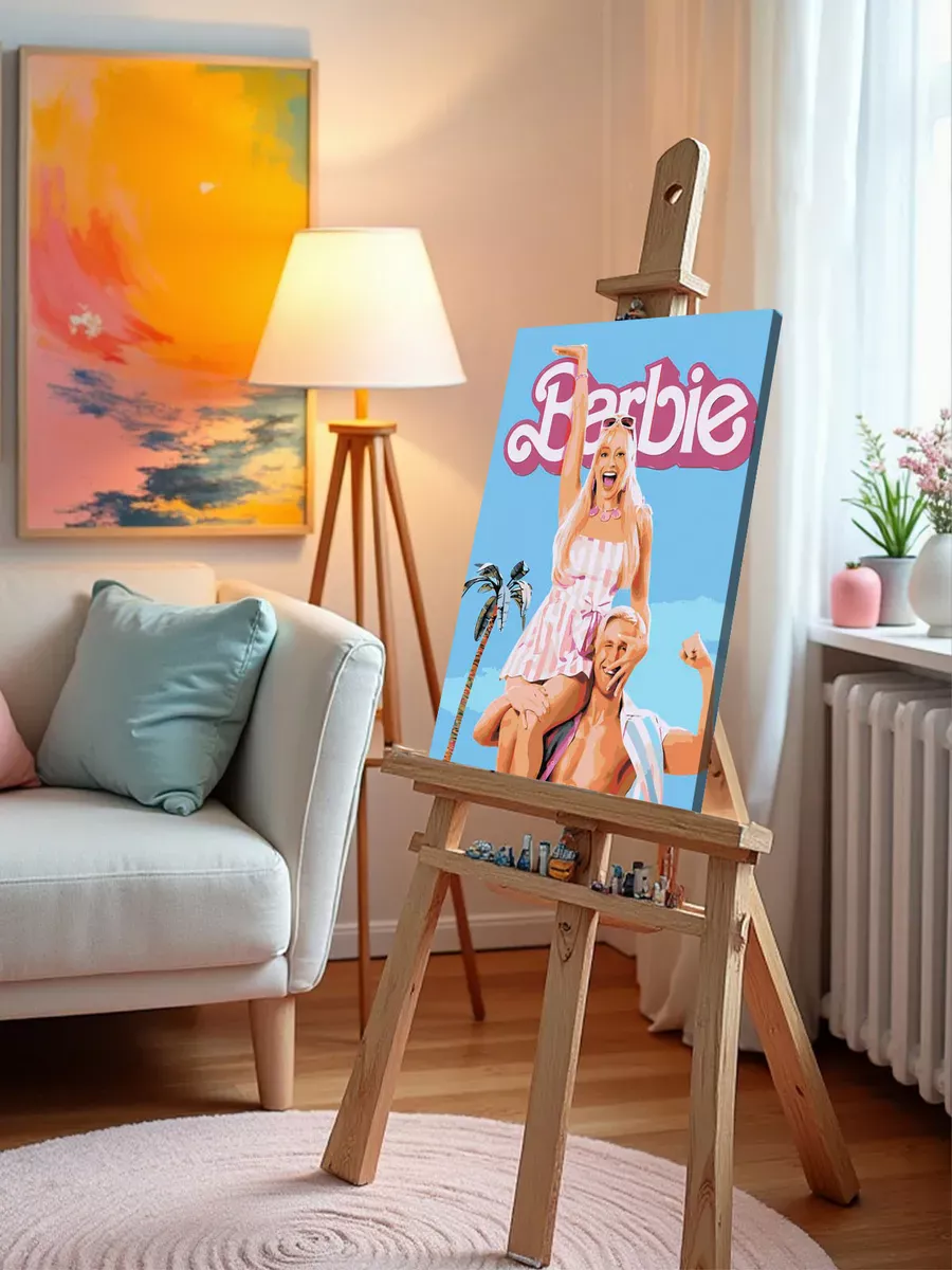 Картина по номерам «Барби и Кен: Райан Гослинг и Марго Робби» — картинка 9